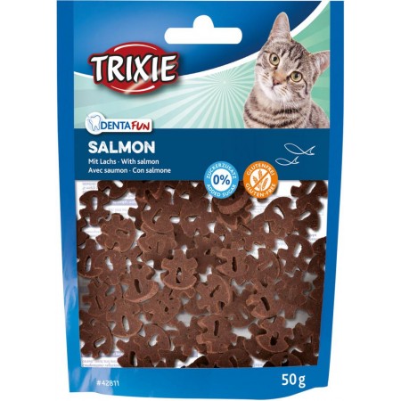Trixie Denta Fun Salmon Лосось лакомство для чистки зубов кошек 50 г (42811)
